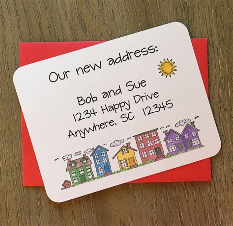 create your own change of address cards|Personalised Change of Address Cards .